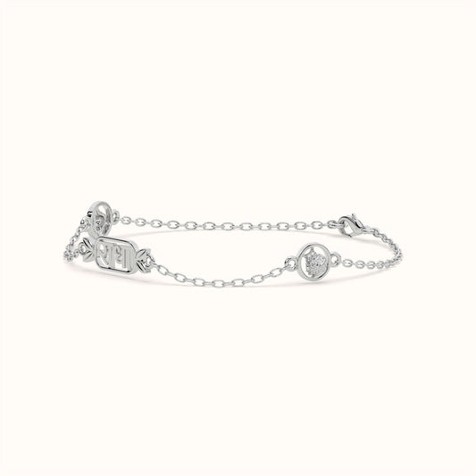 925 Sterling Silver Radha Hindi Nameplate Baby Bracelet