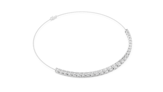 Lumina 925 Silver Round Lab Grown Diamond Delicate Tennis Bracelet