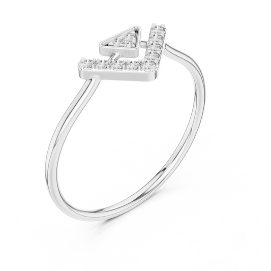 Triangle Cluster V-Shape Lab Grown Diamond Ring