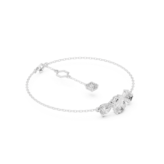 Asymmetric Pear, Oval, and Emerald Cut Lab Grown Diamond Bracelet