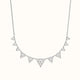 925 Sterling Silver Geometric Triforce Ruby & Lab Grown Diamond Fringe Necklace