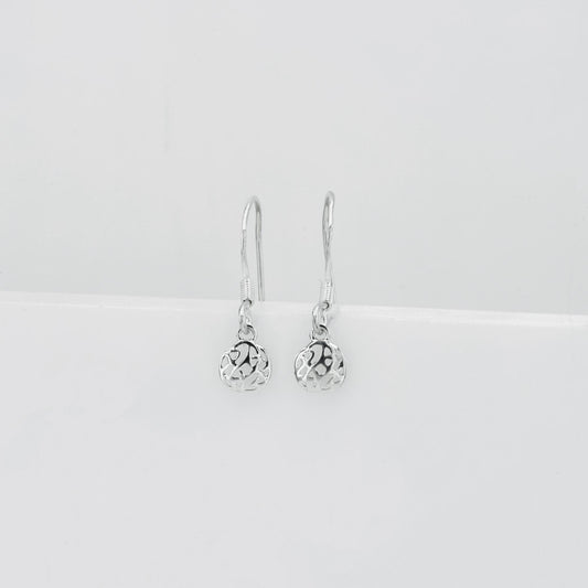 925 Sterling Silver Celtic Knot Sphere Drop Earrings