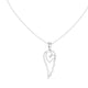 Angel Wing Heart Solitaire Lab Grown Diamond Necklace