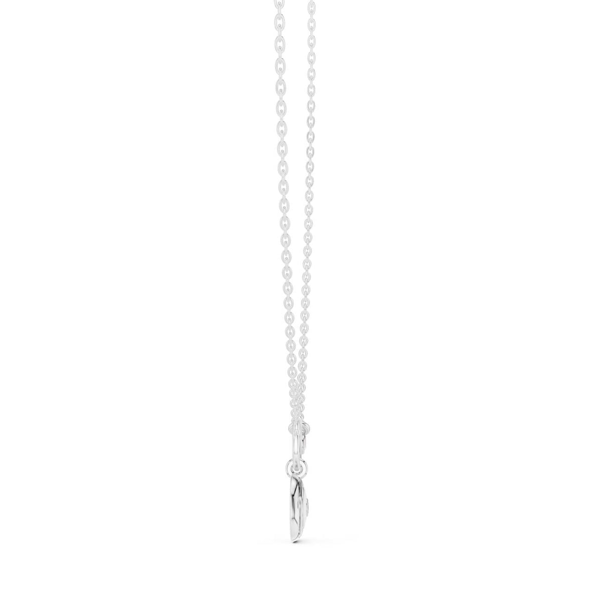 Evil Eye & Heart Charm Necklace in 925 Silver