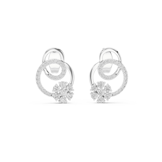 Lumina Swirl Cluster Lab Grown Diamond Earrings