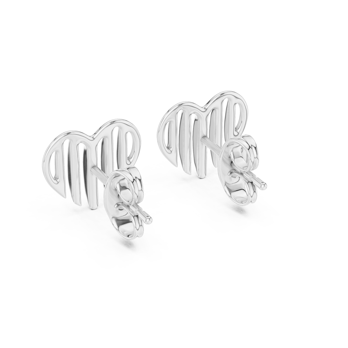 Dripping Heart Openwork Earrings in 925 Silver