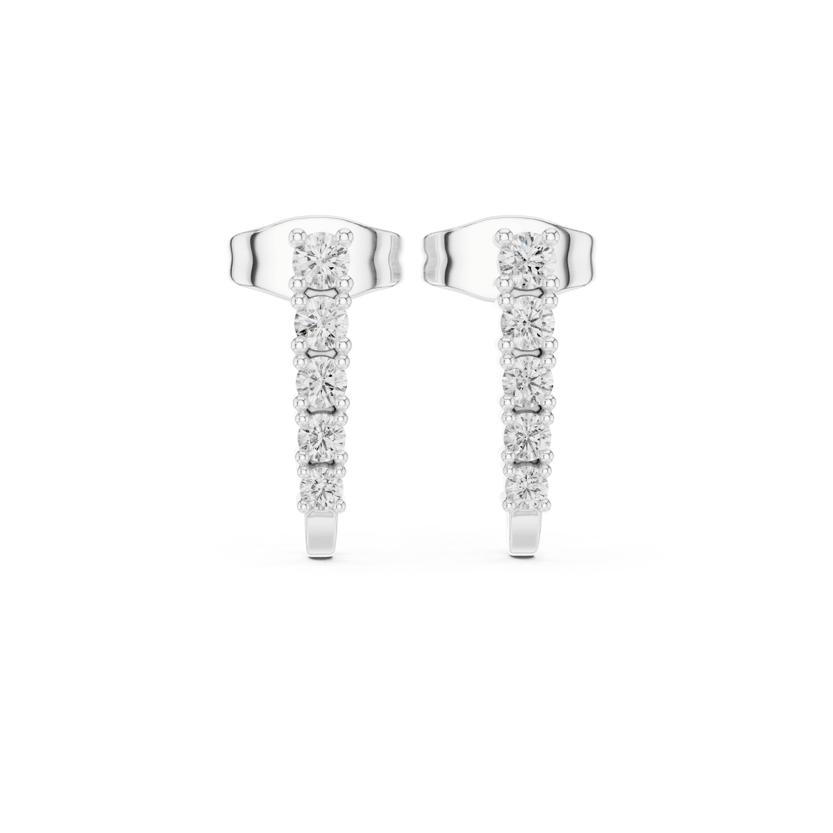 Linear Cascade Lab Grown Diamond Drop Earrings