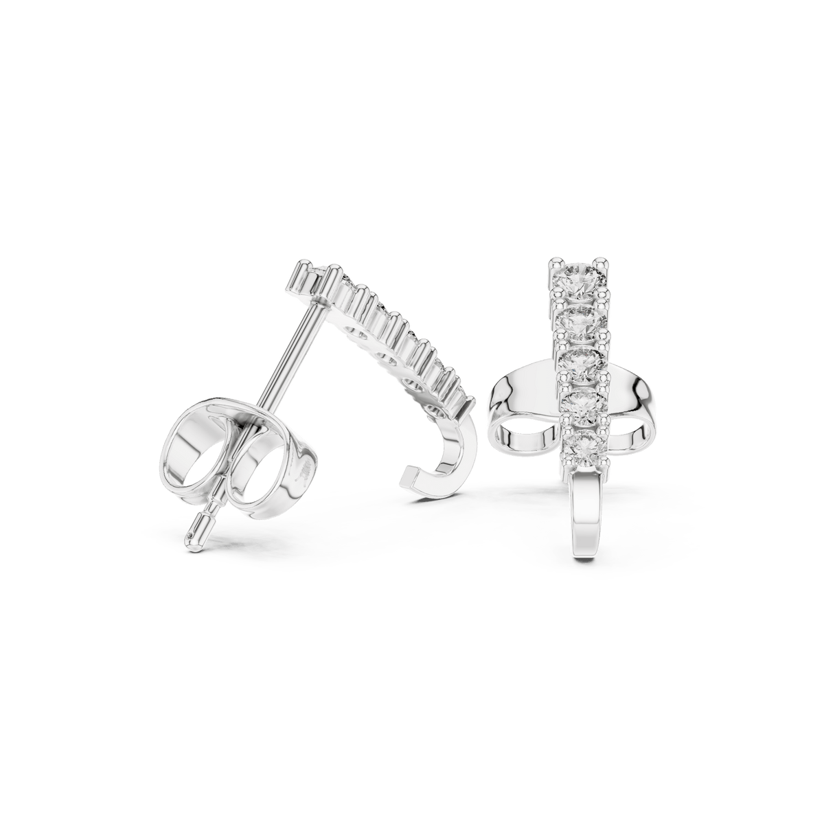 Linear Cascade Lab Grown Diamond Drop Earrings