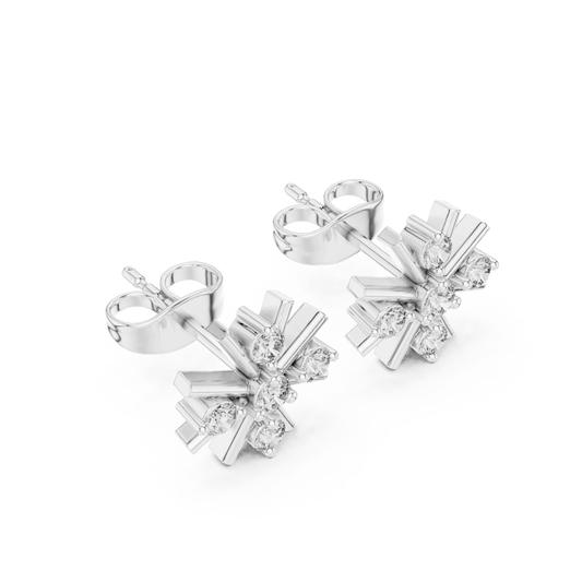 Linear Radiance Cluster Lab Grown Diamond Studs