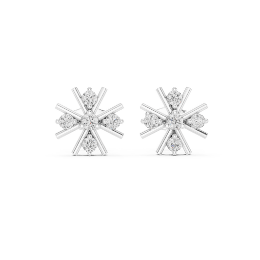 Linear Radiance Cluster Lab Grown Diamond Studs