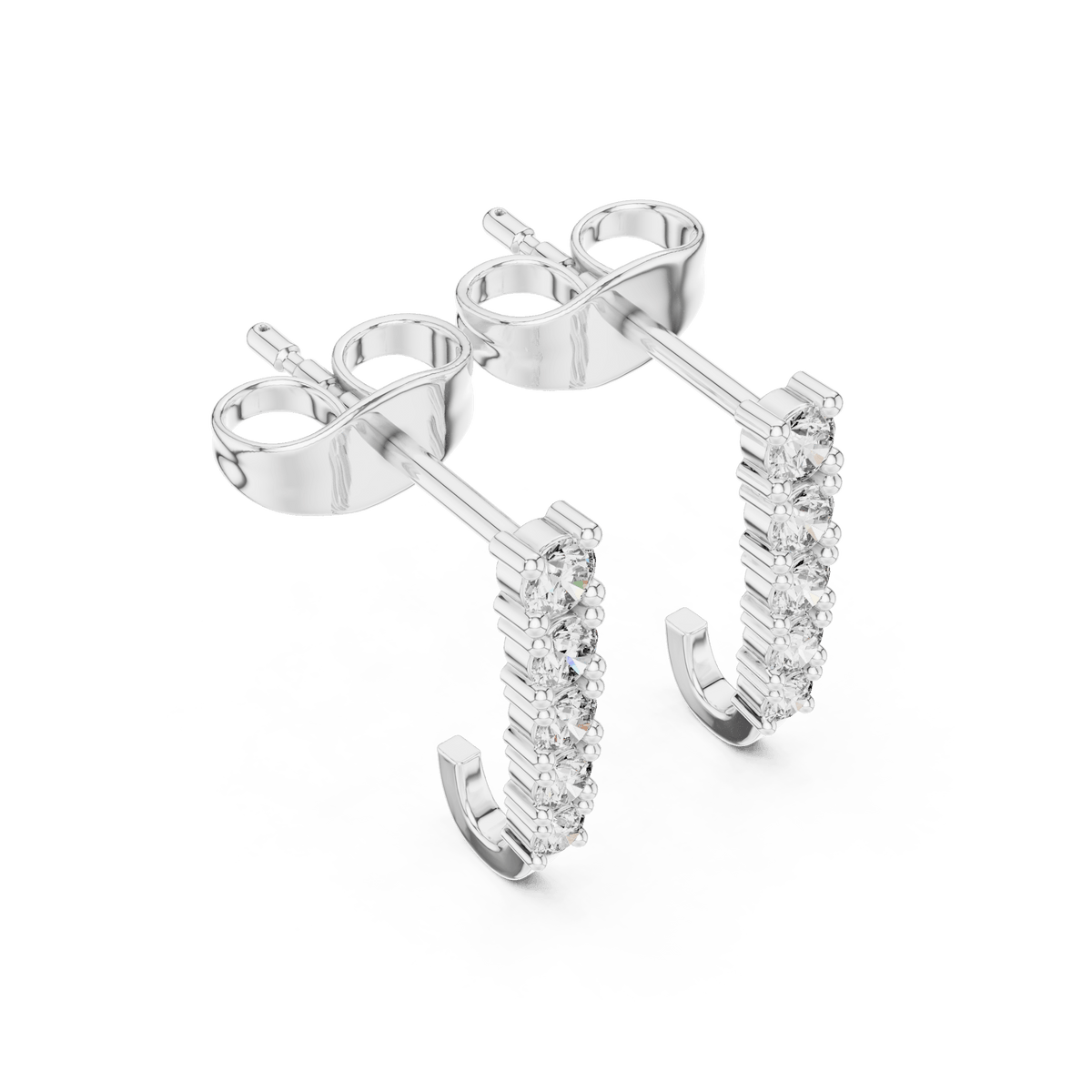 Linear Cascade Lab Grown Diamond Drop Earrings