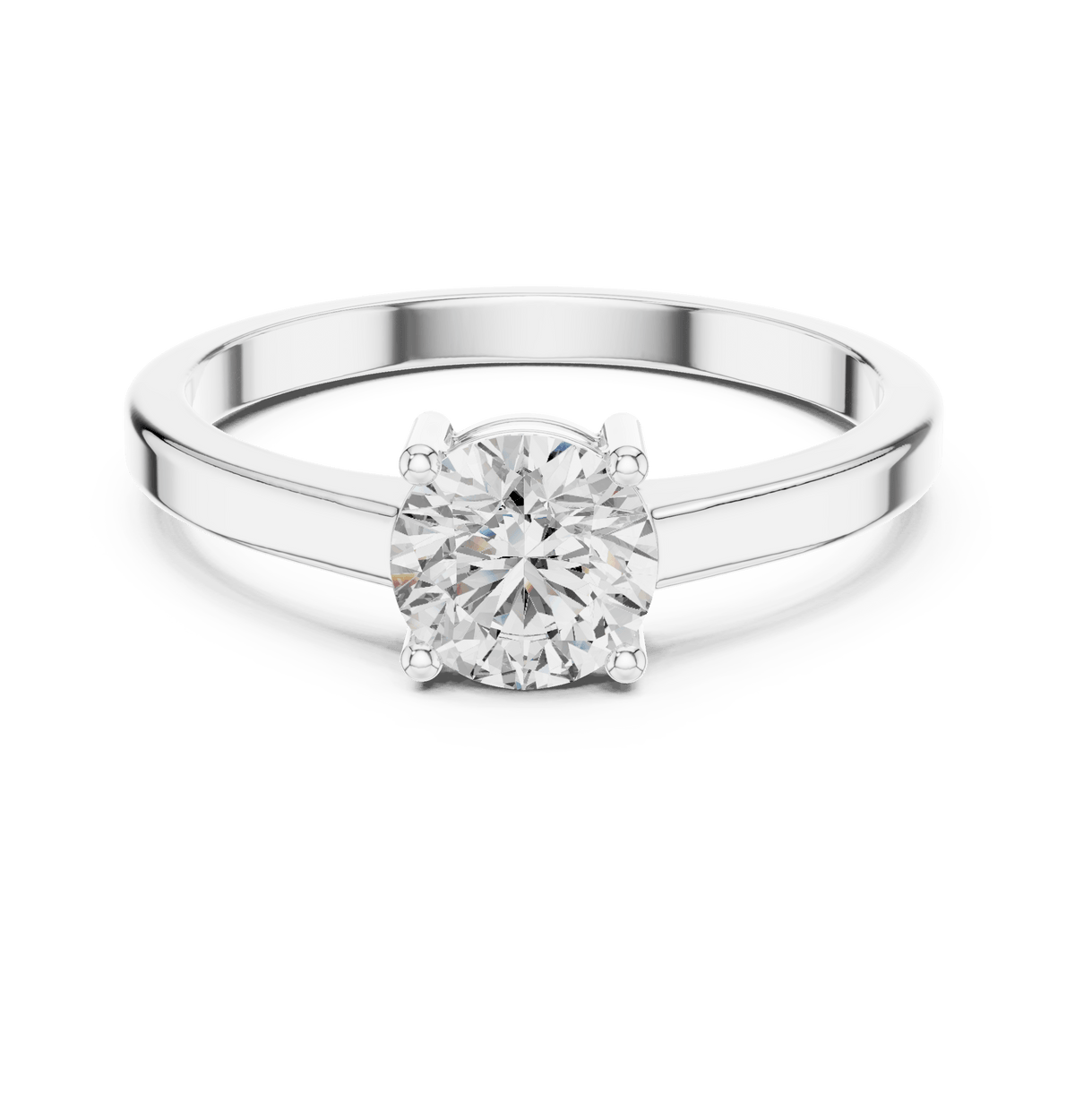 Round Solitaire Milgrain Shank Lab Grown Diamond Ring