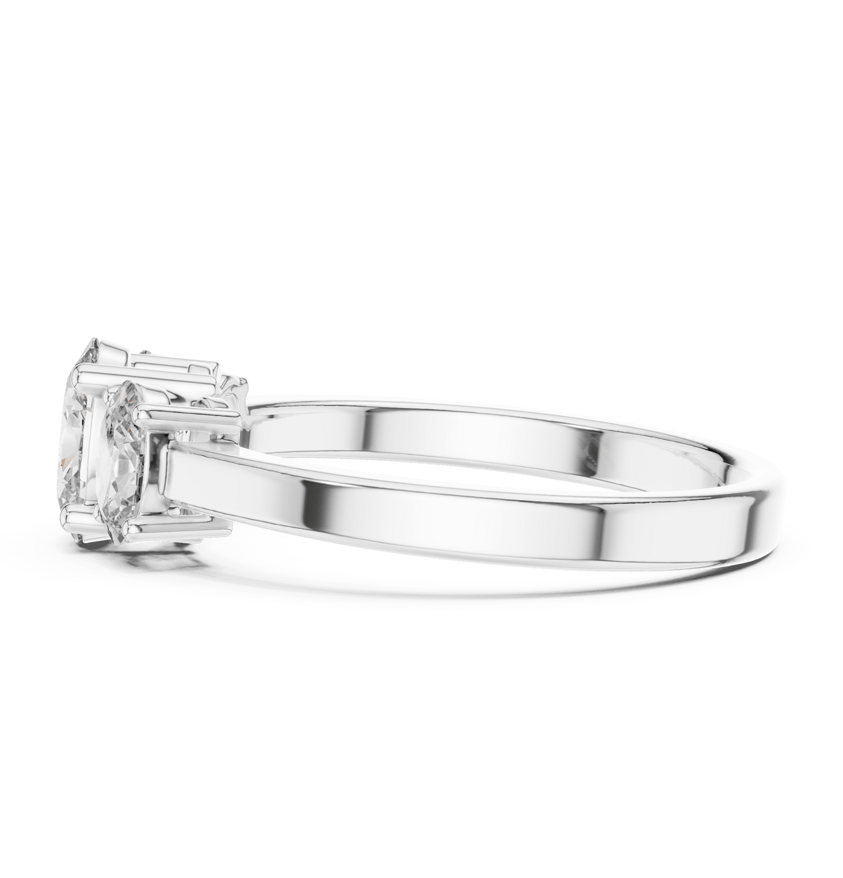 Triple Oval Cut Three Stone Lab Grown Diamond Ring