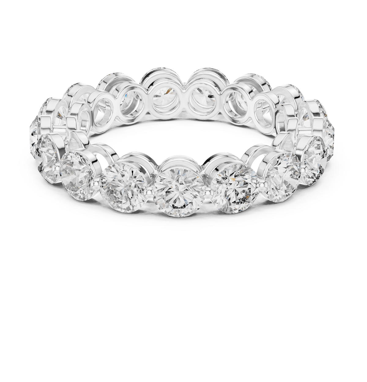 Round Open Bezel Eternity Lab Grown Diamond Band