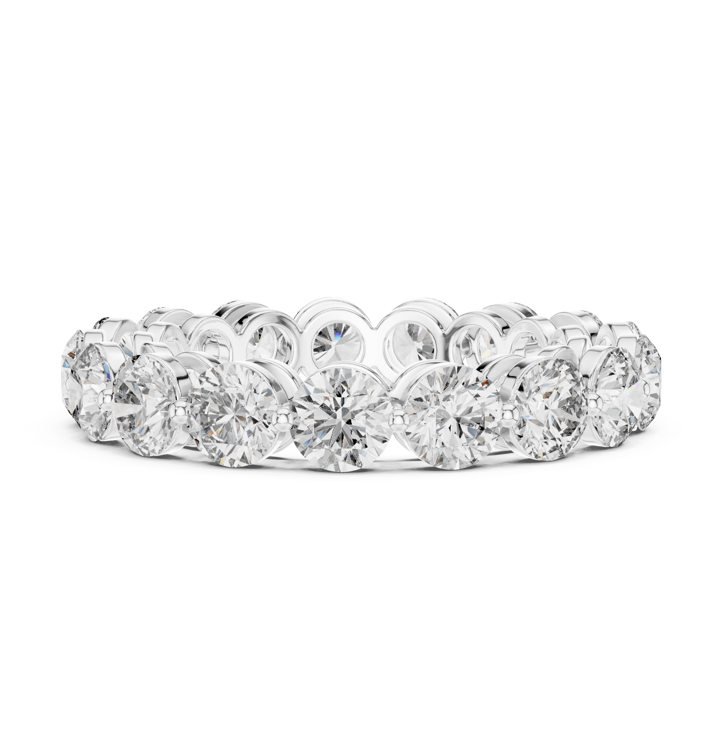 Round Open Bezel Eternity Lab Grown Diamond Band