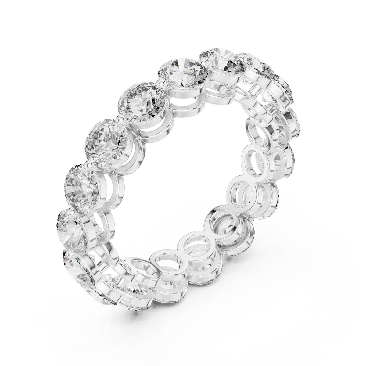 Round Open Bezel Eternity Lab Grown Diamond Band