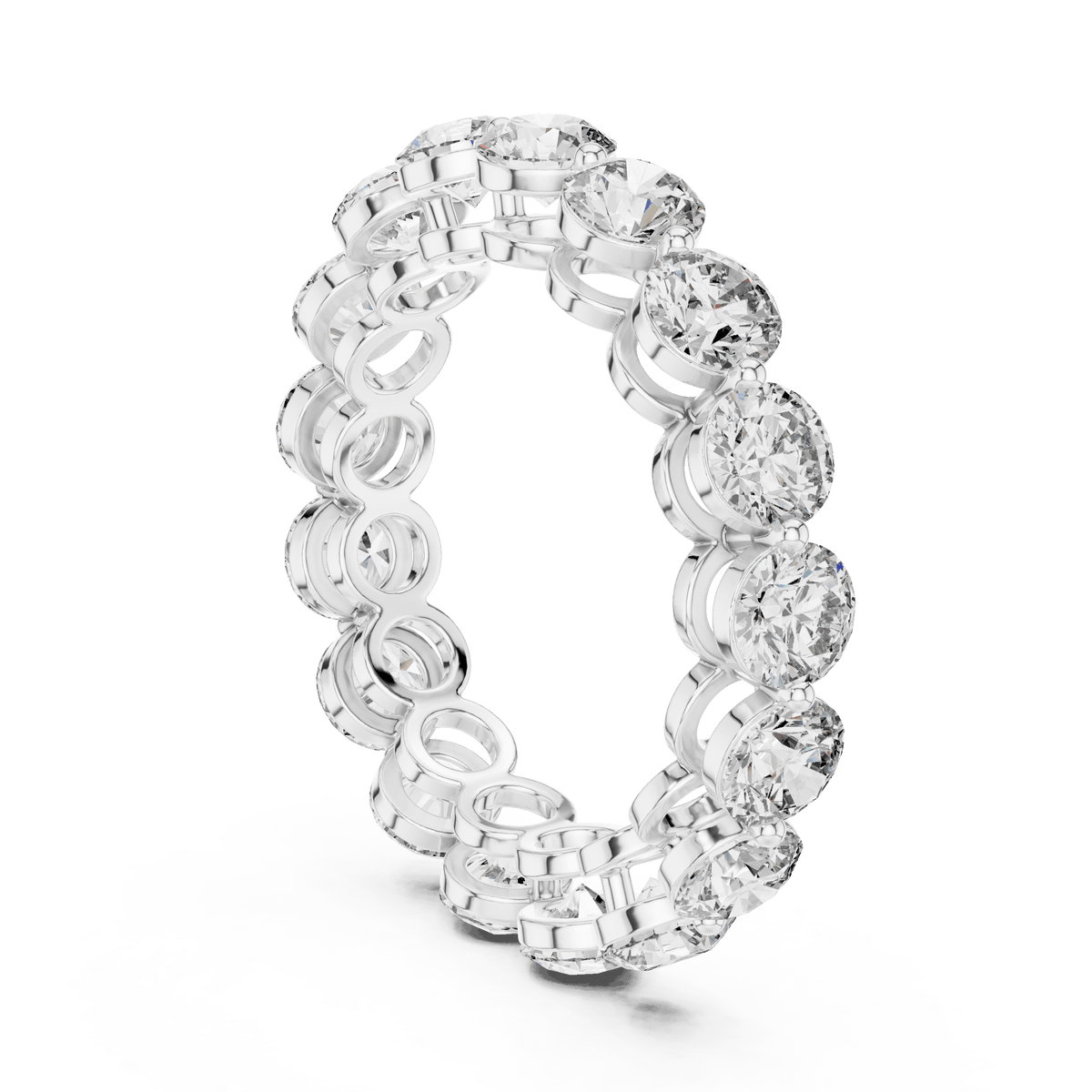 Round Open Bezel Eternity Lab Grown Diamond Band