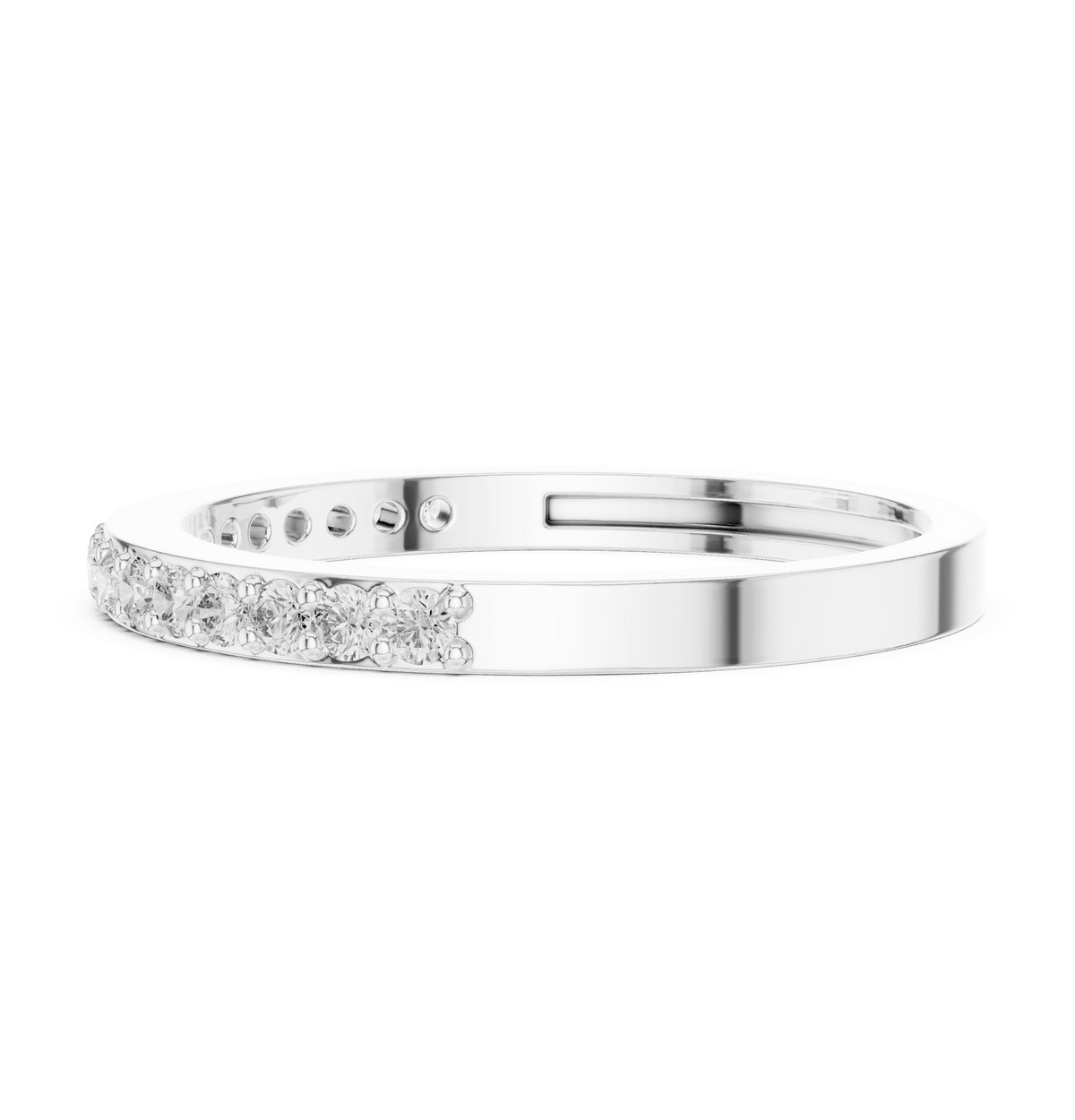 Micro Pave Round Eternity Lab Grown Diamond Band