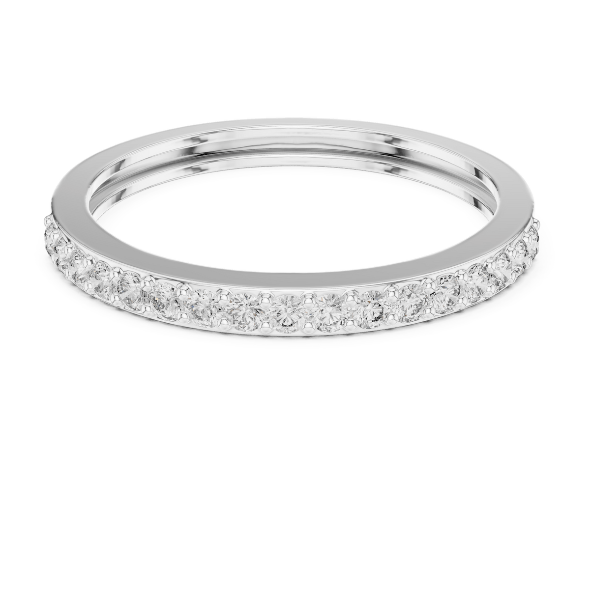 Micro Pave Round Eternity Lab Grown Diamond Band