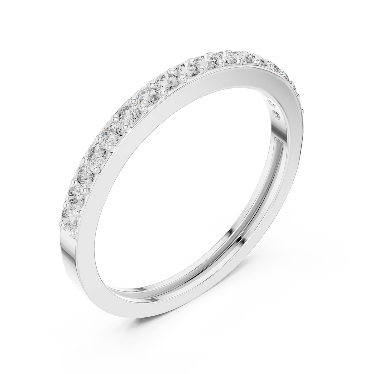 Micro Pave Round Eternity Lab Grown Diamond Band