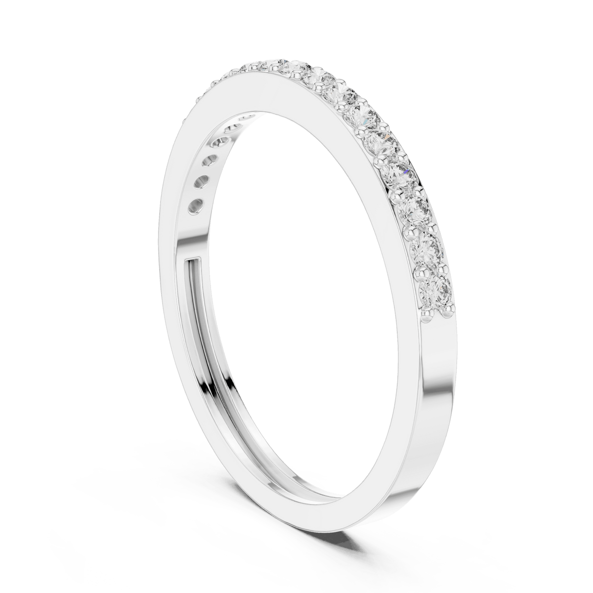 Micro Pave Round Eternity Lab Grown Diamond Band