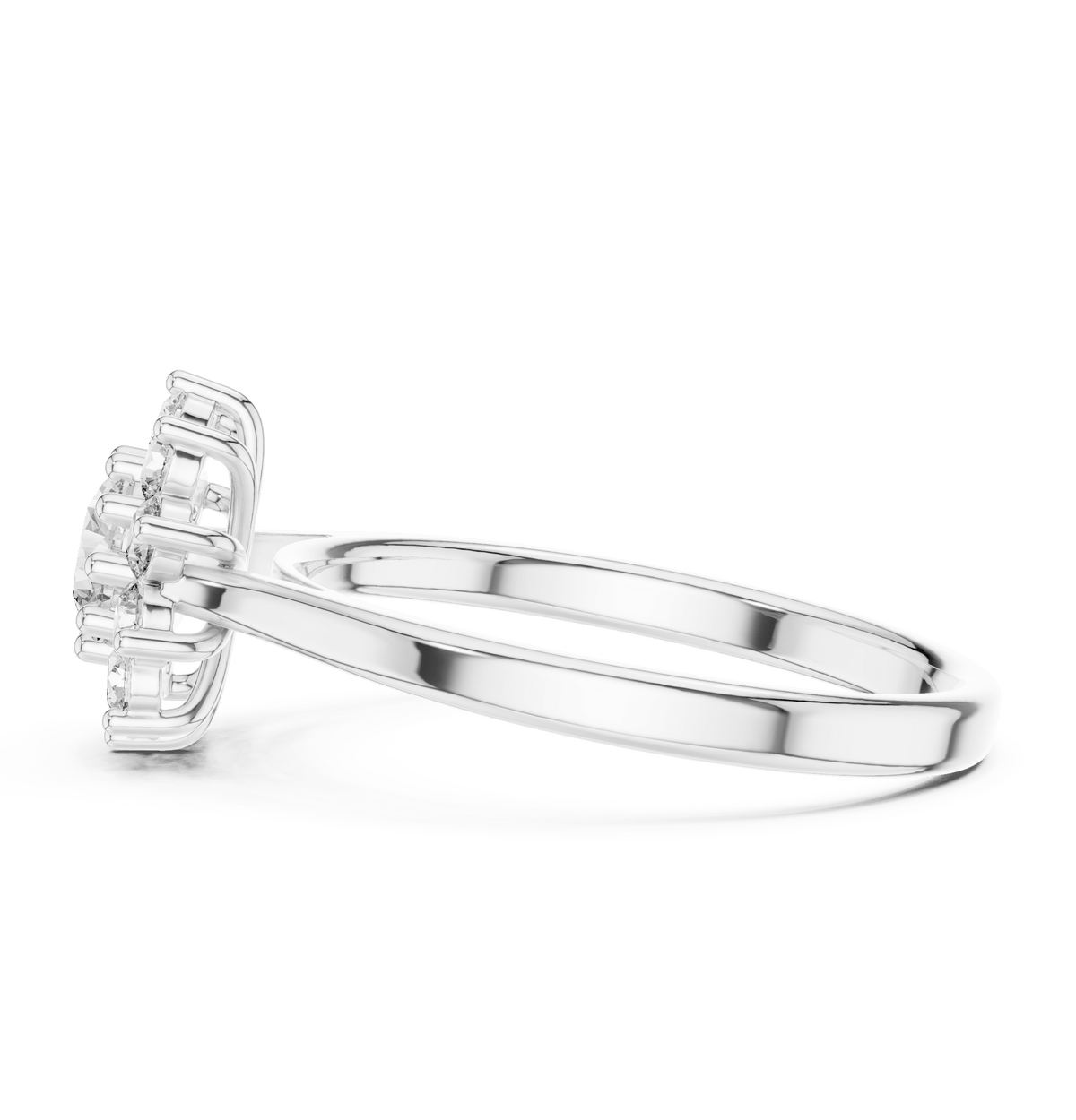 Botanical Bloom Round Cluster Lab Grown Diamond Ring