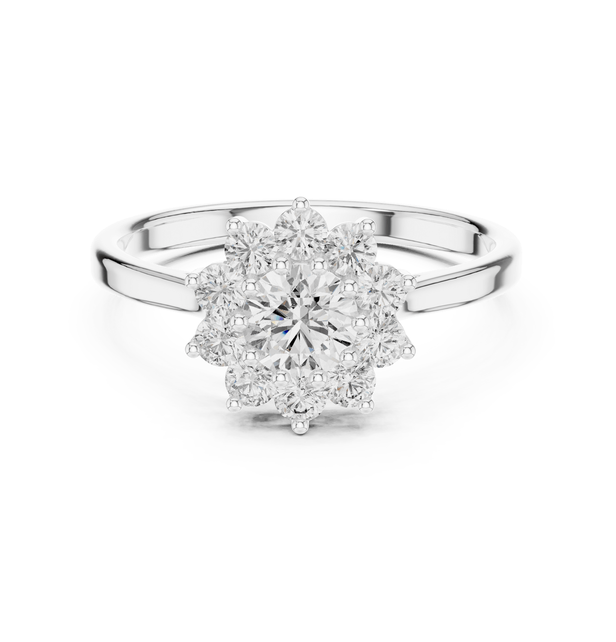 Botanical Bloom Round Cluster Lab Grown Diamond Ring