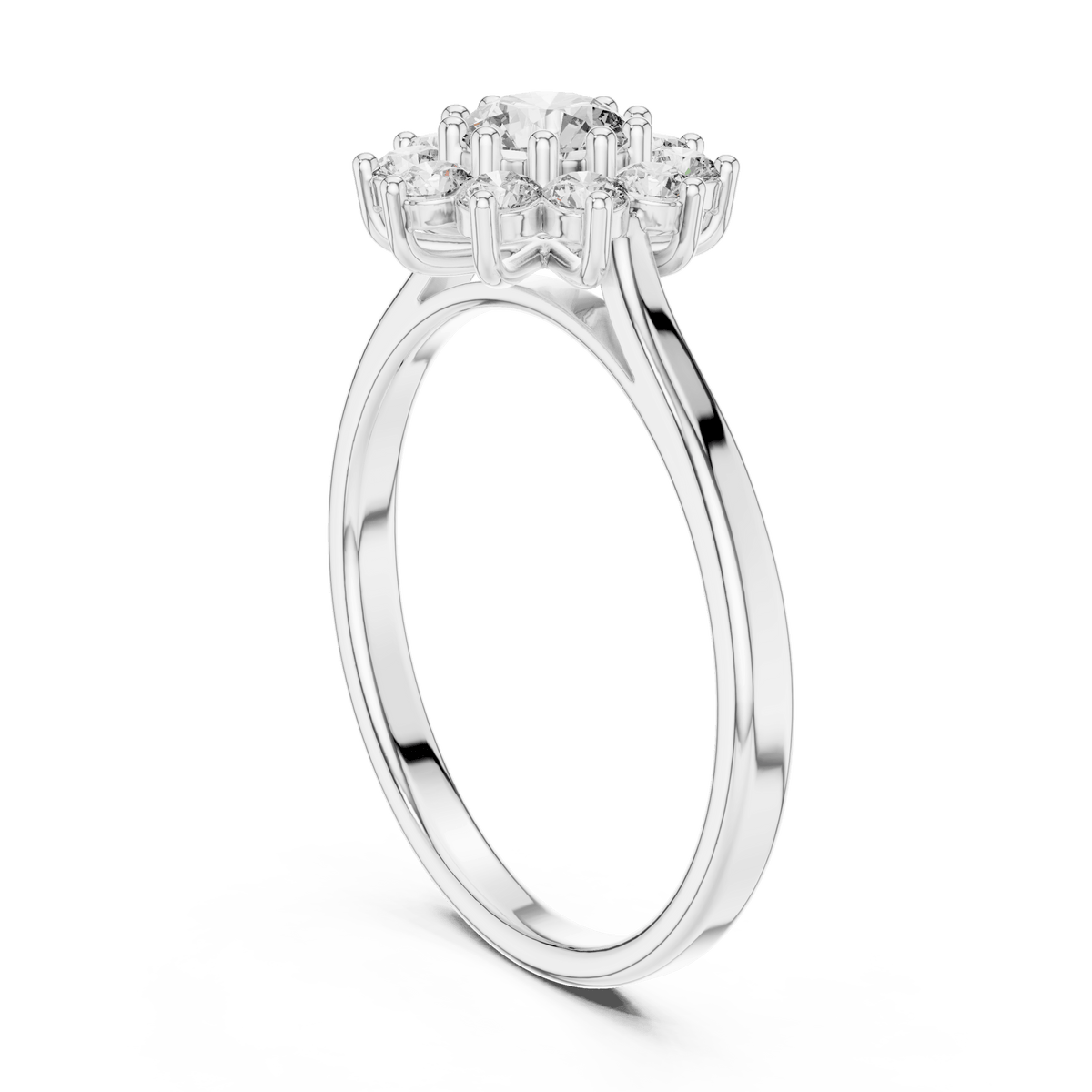 Botanical Bloom Round Cluster Lab Grown Diamond Ring