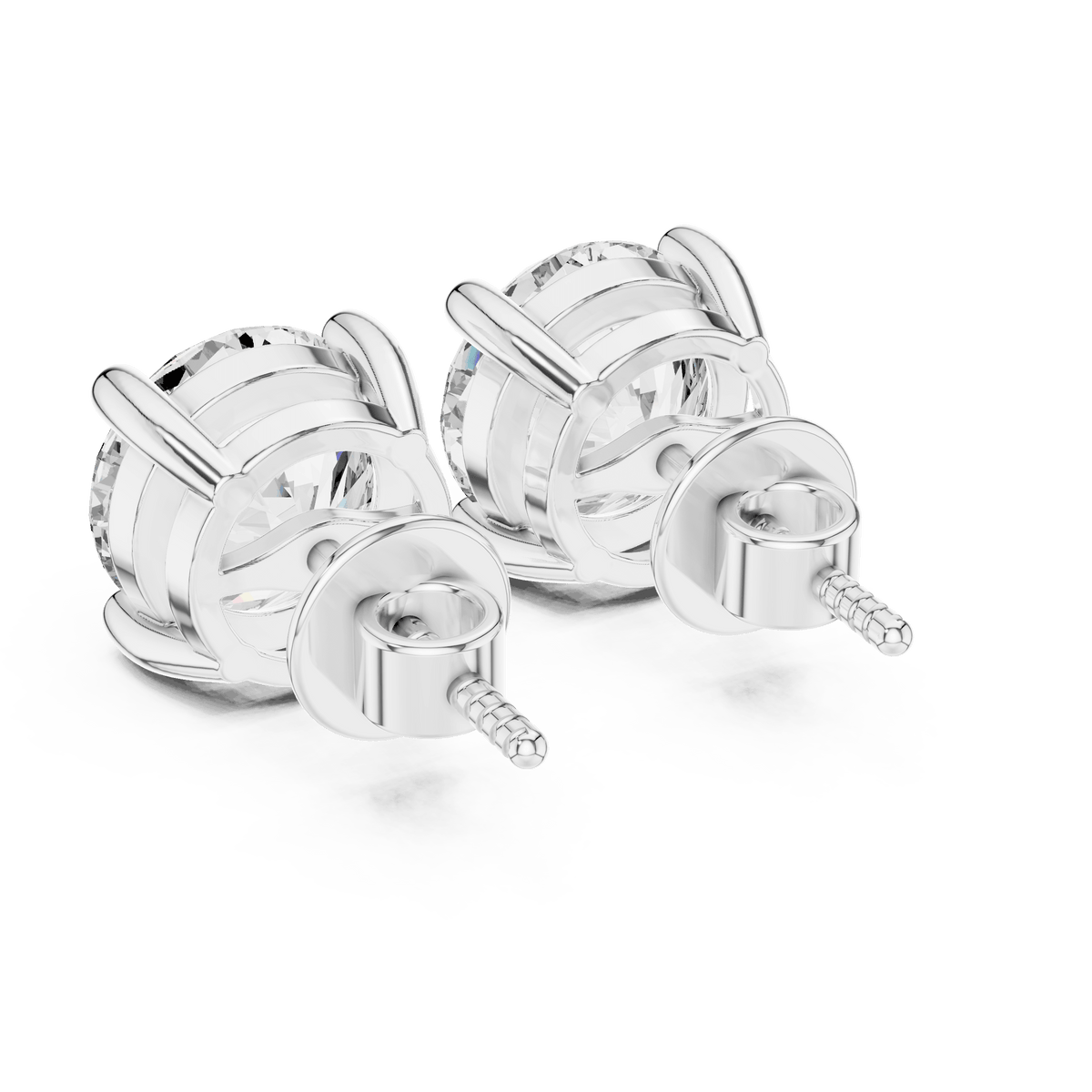 Classic Four-Prong Round Lab Grown Diamond Studs