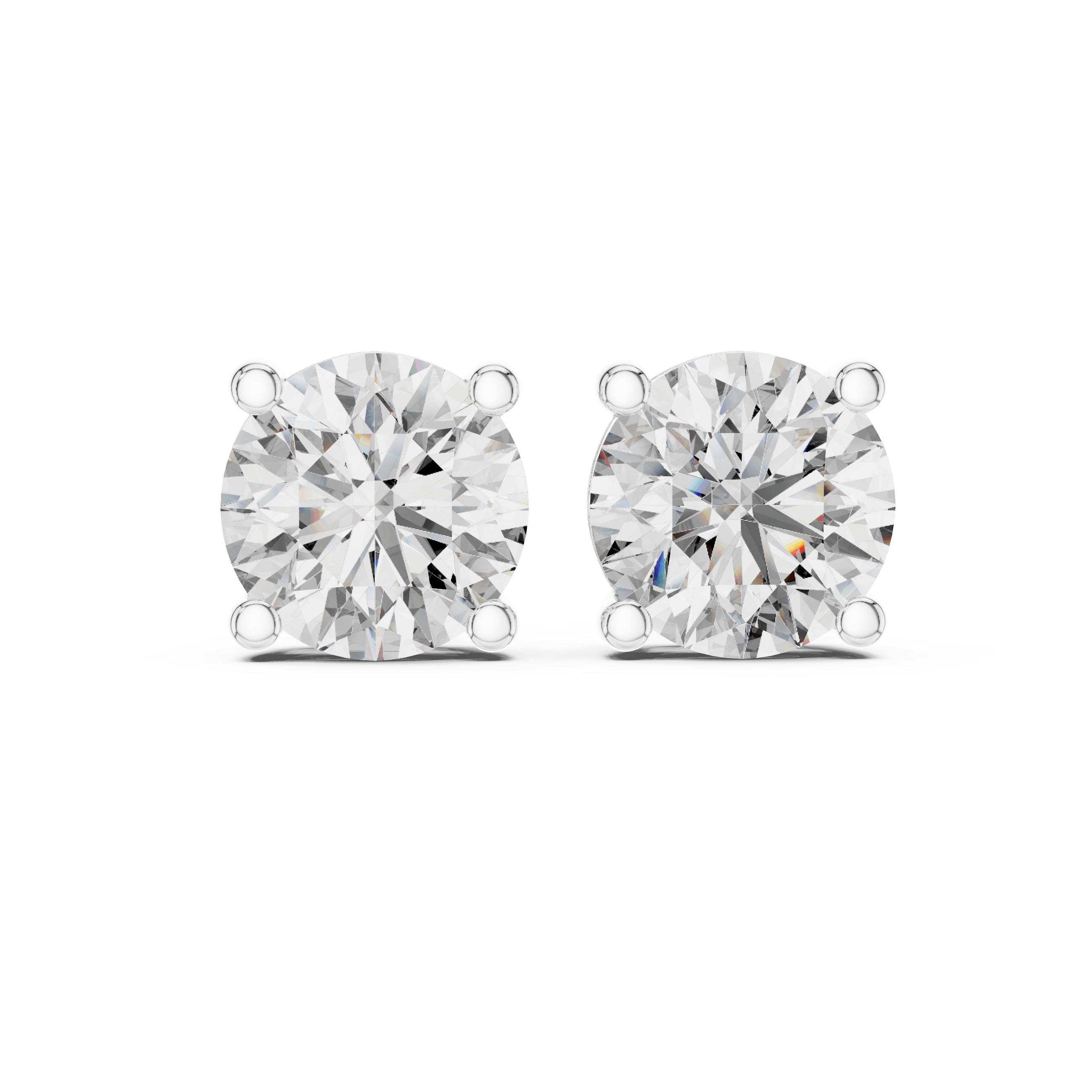 Classic Four-Prong Round Lab Grown Diamond Studs