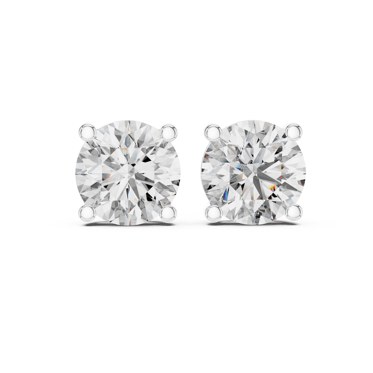 Classic Four-Prong Round Lab Grown Diamond Studs
