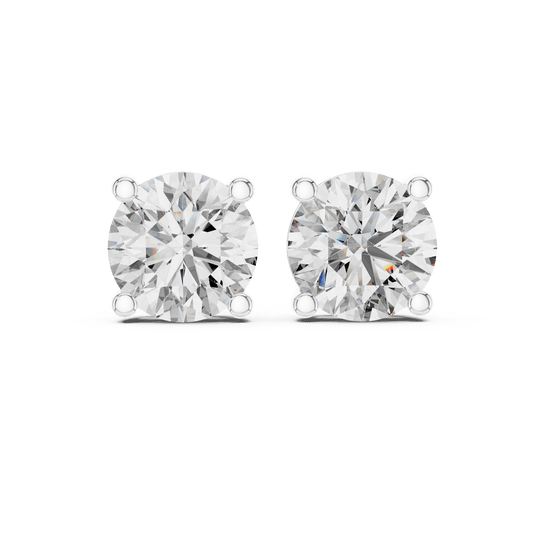 Classic Four-Prong Round Lab Grown Diamond Studs
