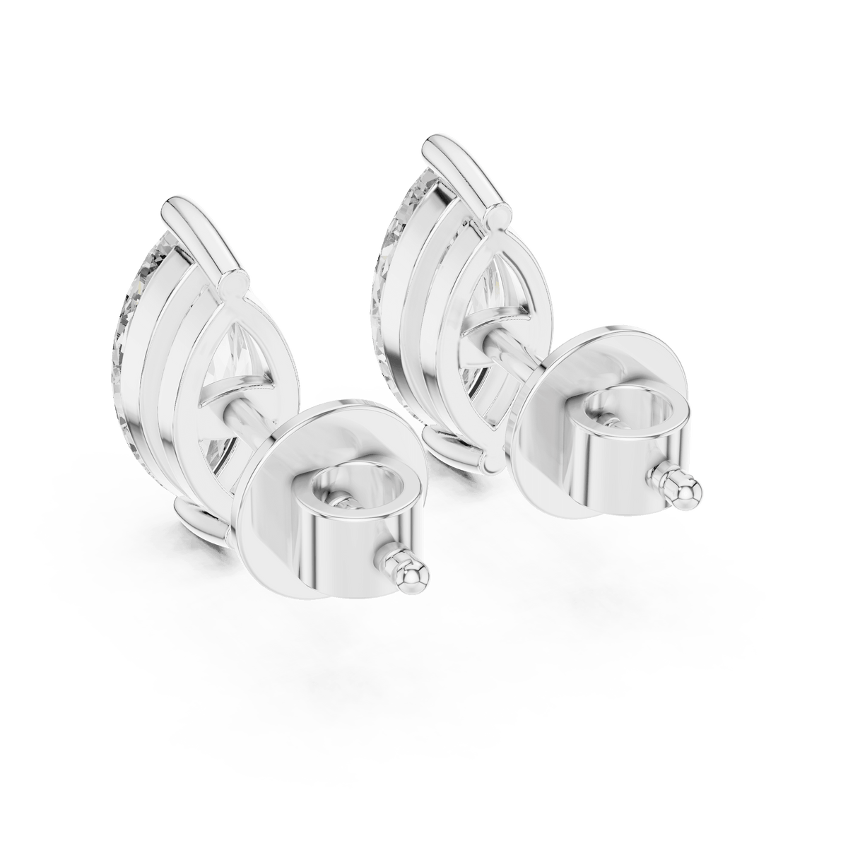 Vertical Marquise Cut Lab Grown Diamond Earrings