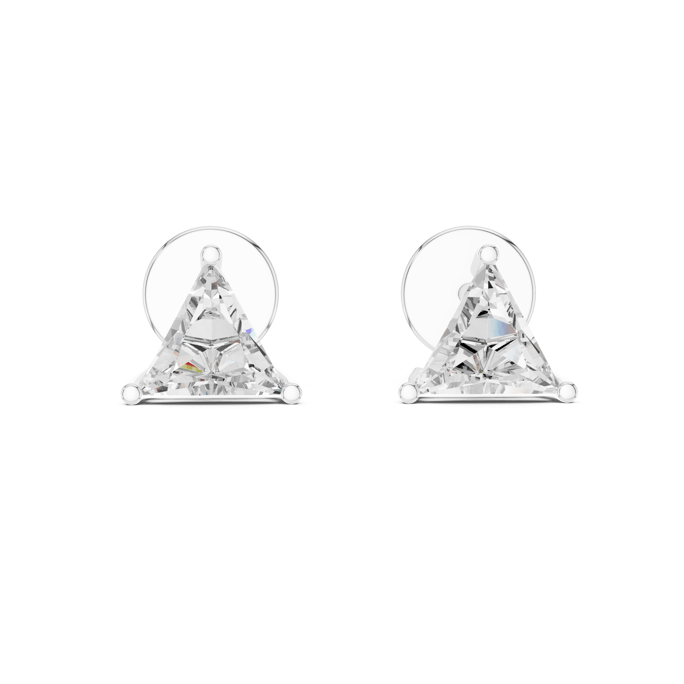 Geometric Trillion Cut Lab Grown Diamond Earrings