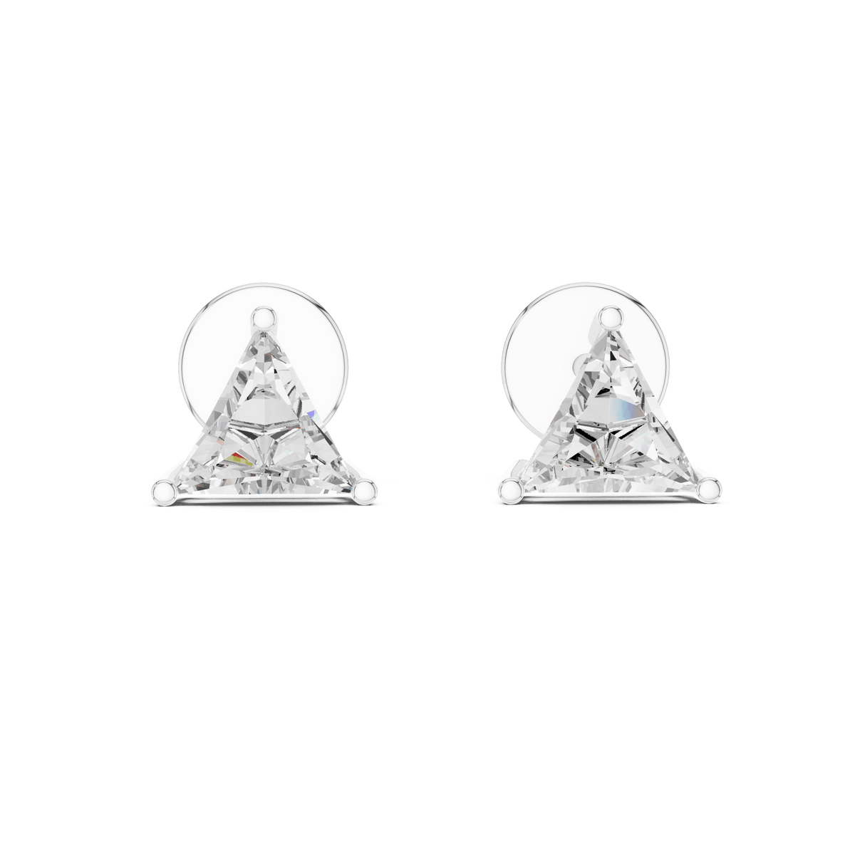 Geometric Trillion Cut Lab Grown Diamond Earrings