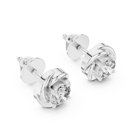 Aura Twisting Solitaire Lab Grown Diamond Studs