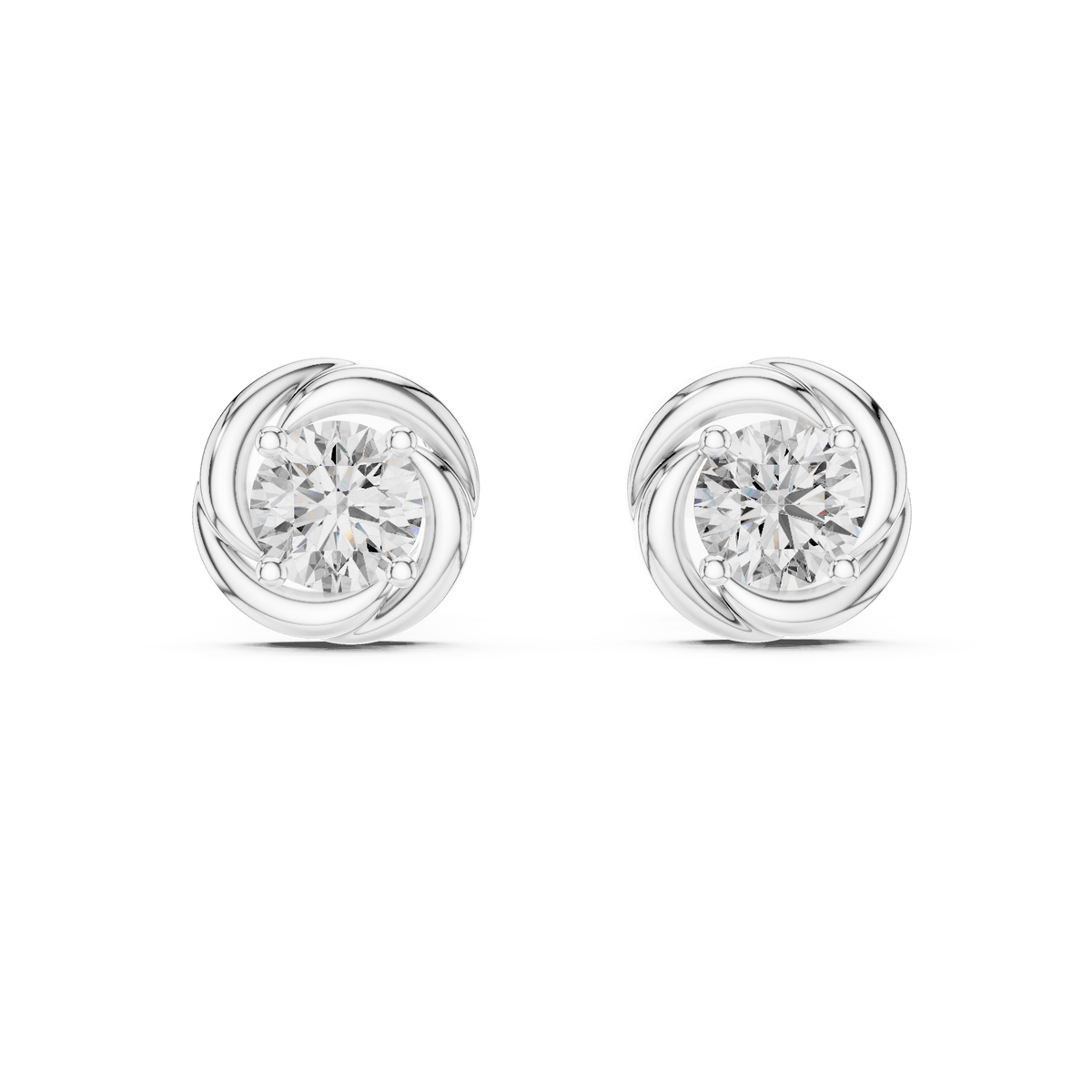 Aura Twisting Solitaire Lab Grown Diamond Studs