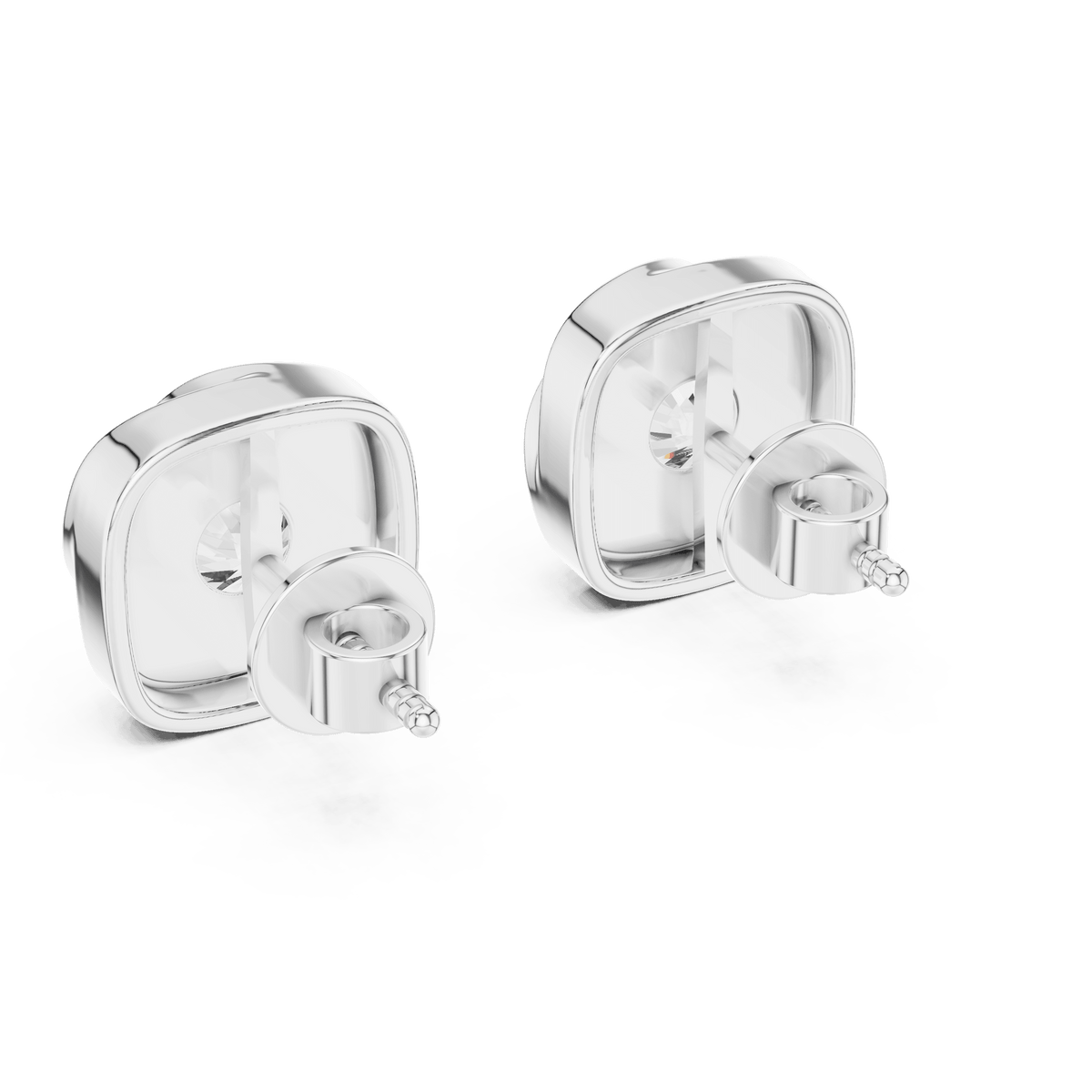 Cushion Floral Swirl Lab Grown Diamond Earrings