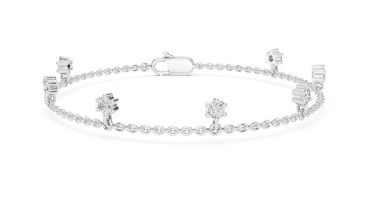 Starburst Charm Station Lab Grown Diamond Bracelet
