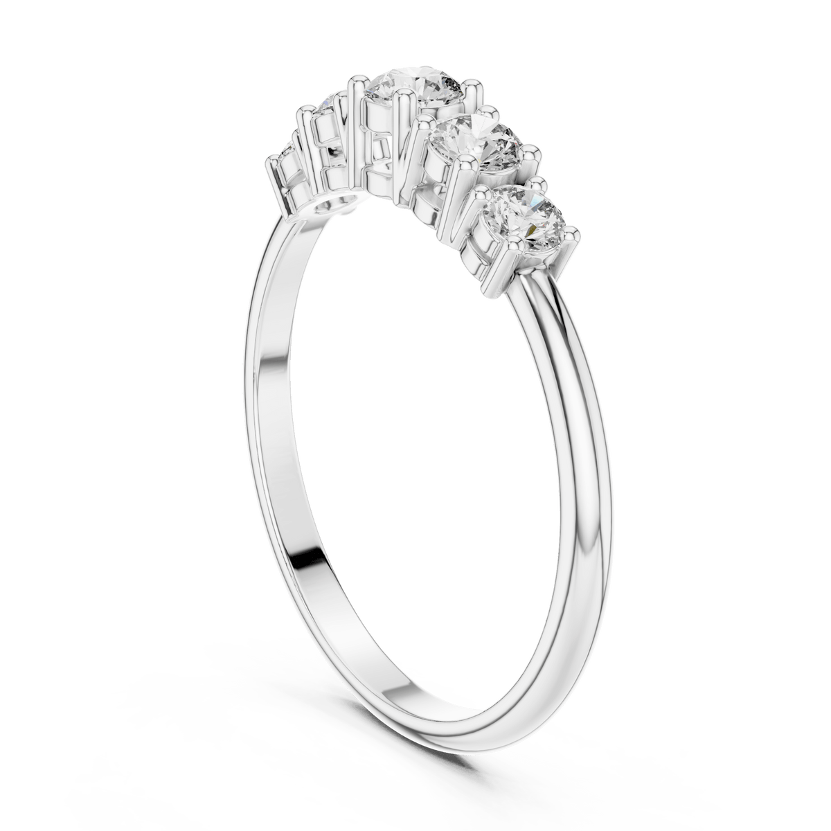 Classic Five-Stone Round Lab Grown Diamond Ring