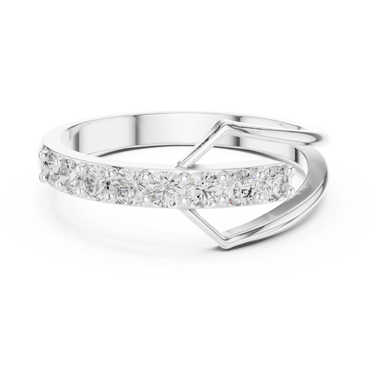 Geometric Split Chevron Lab Grown Diamond Ring