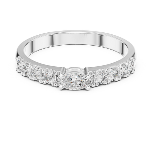 Modern East-West Marquise Lab Grown Diamond Ring