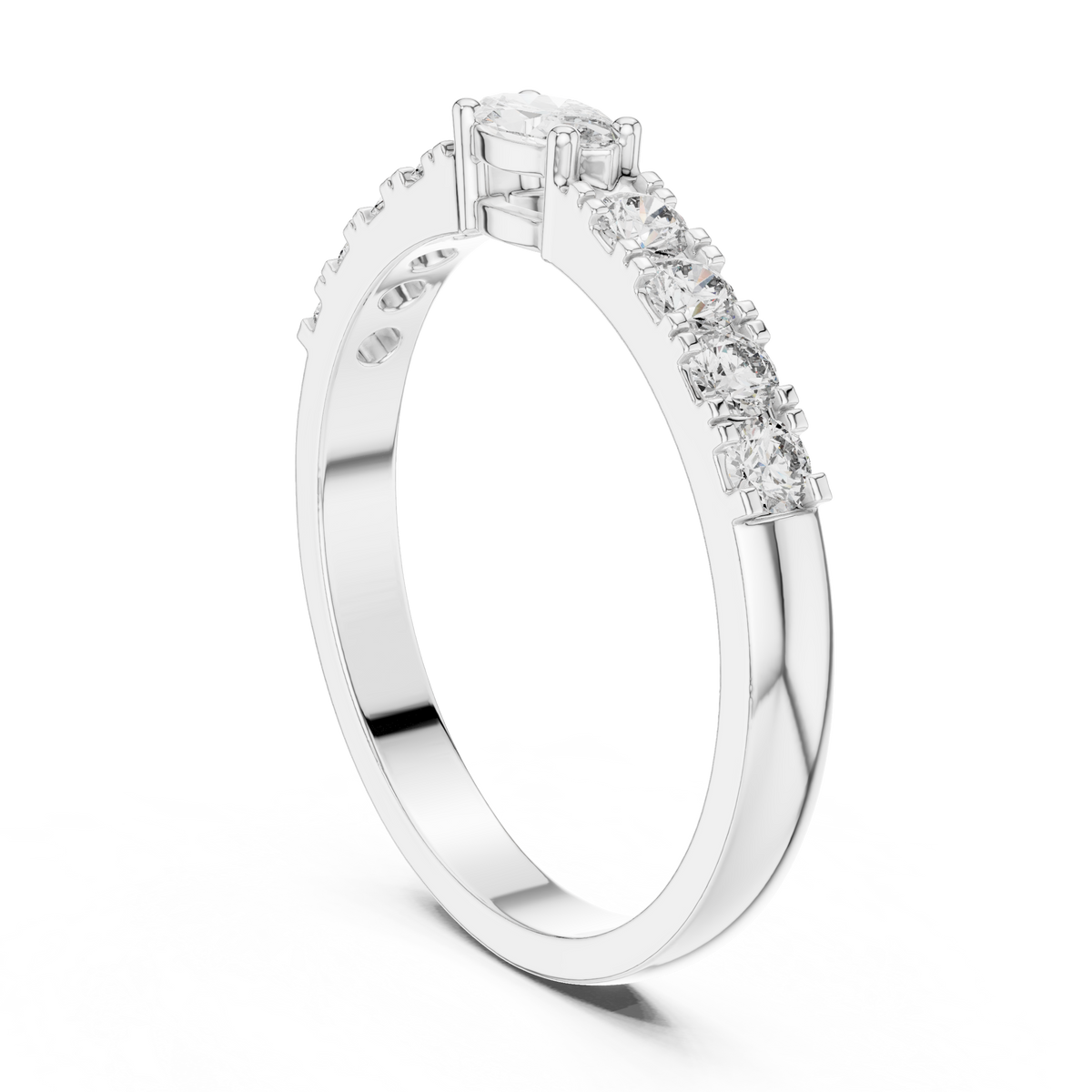 Modern East-West Marquise Lab Grown Diamond Ring