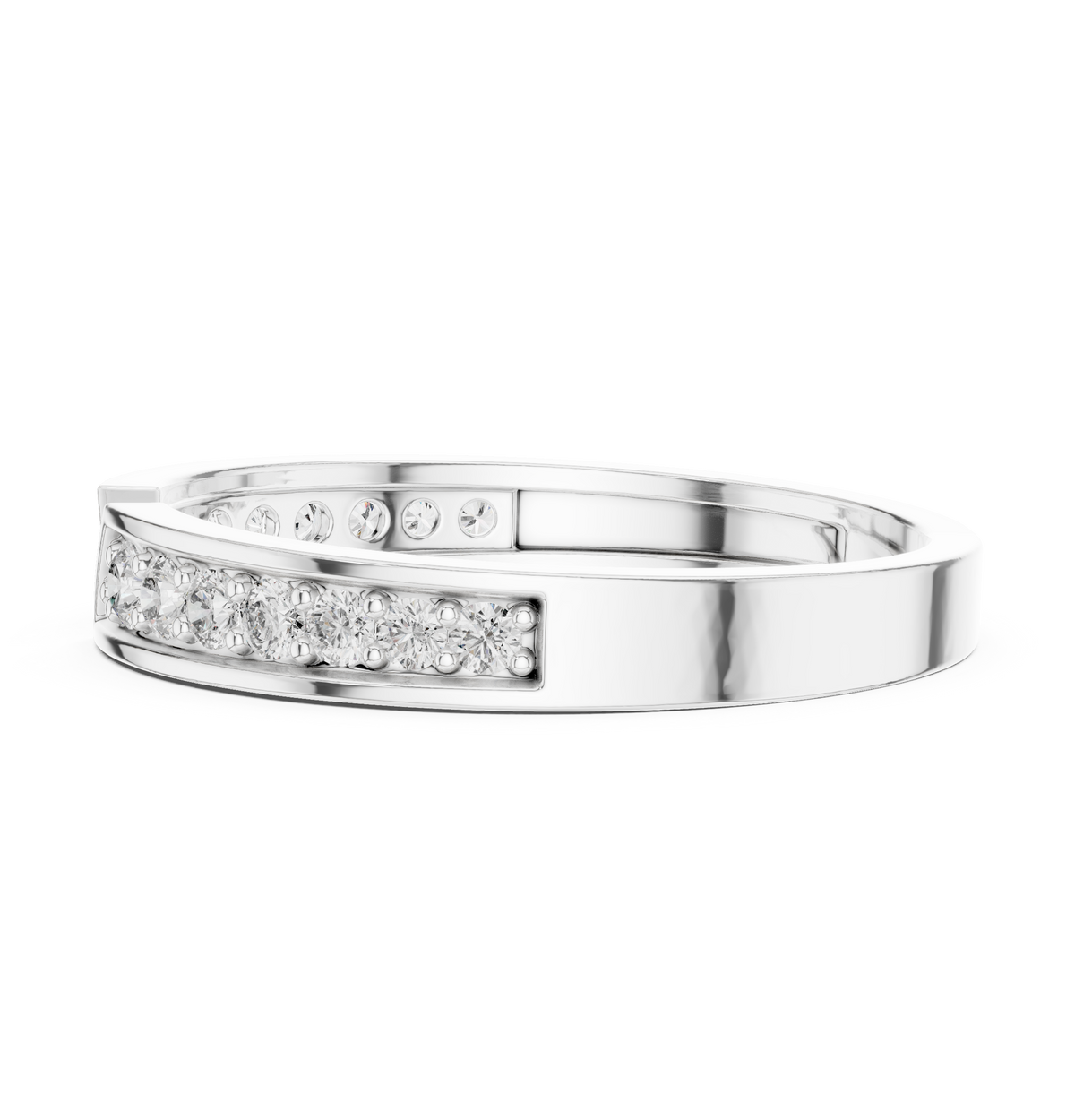 Open Bypass Milgrain Chevron Lab Grown Diamond Ring
