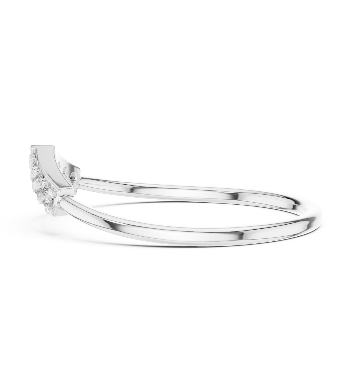 V-Shape Wishbone Stacking Lab Grown Diamond Ring