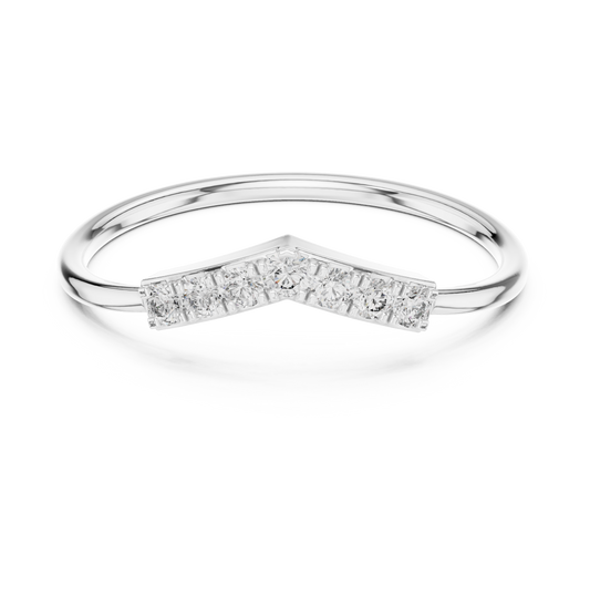 V-Shape Wishbone Stacking Lab Grown Diamond Ring