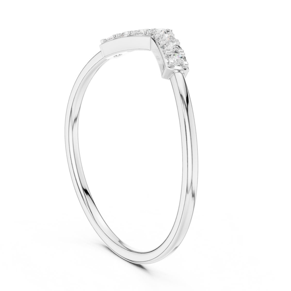 V-Shape Wishbone Stacking Lab Grown Diamond Ring