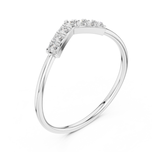 V-Shape Wishbone Stacking Lab Grown Diamond Ring