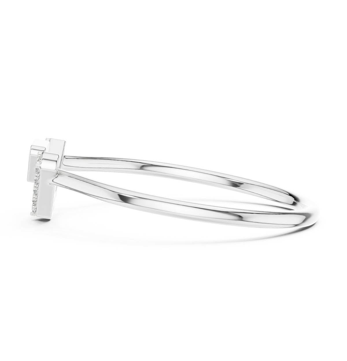 Triangle Cluster V-Shape Lab Grown Diamond Ring