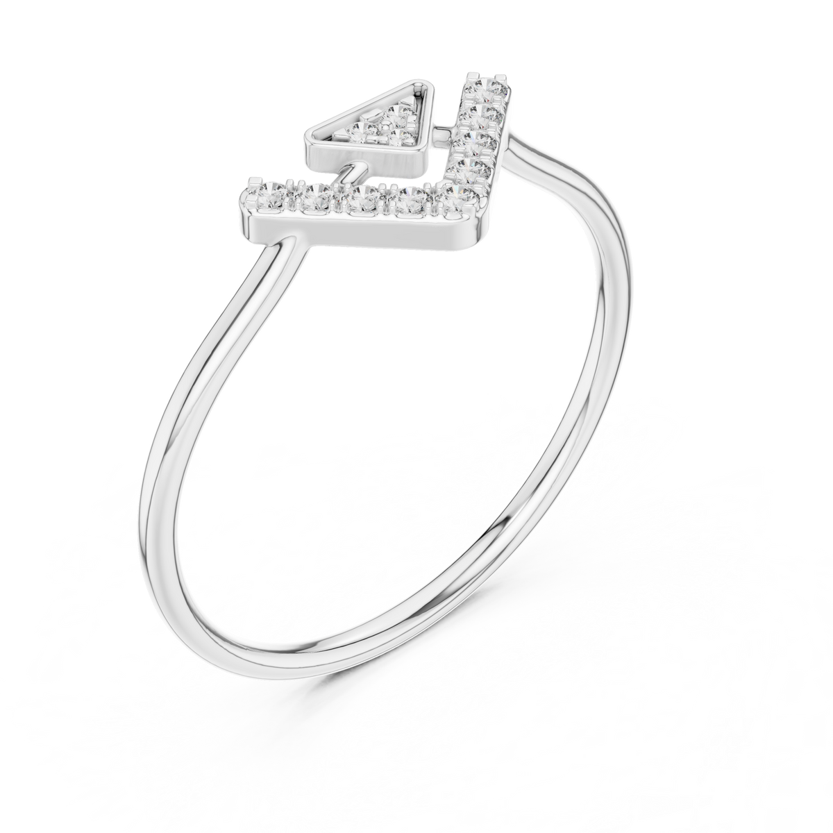 Triangle Cluster V-Shape Lab Grown Diamond Ring